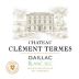 Chateau Clement Termes Sec Blanc 2014 Front Label