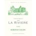 Chateau de la Riviere Bordeaux Blanc 2012 Front Label