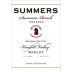 Summers Estate Summers Ranch Reserve Merlot 2011 Front Label