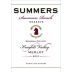 Summers Estate Summers Ranch Reserve Merlot 2010 Front Label