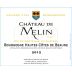 Chateau de Melin Bourgogne Hautes Cotes de Beaune 2012 Front Label