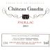 Chateau Gaudin 2010 Front Label