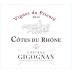 Chateau Gigognan Cotes du Rhone Vignes du Prieure 2013 Front Label