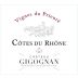 Chateau Gigognan Cotes du Rhone Vignes du Prieure 2014 Front Label