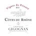 Chateau Gigognan Cotes du Rhone Vignes du Prieure 2015 Front Label