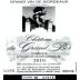 Chateau Grand Bos Graves 2010 Front Label