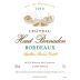 Chateau Haut-Bernadon Blanc 2014 Front Label