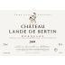 Chateau La Galante Bordeaux Chateau Lande de Bertin 2009 Front Label