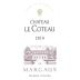 Chateau Le Coteau Margaux 2010 Front Label