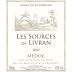 Chateau Livran Medoc Les Sources de Livran 2009 Front Label