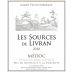 Chateau Livran Medoc Les Sources de Livran 2010 Front Label