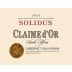 Claime d'Or Wines Solidus Cabernet Sauvignon 2012 Front Label