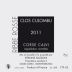 Clos Culombu Corse Calvi Ribbe Rosse Blanc 2011 Front Label