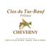 Clos Tue-Boeuf Cheverny Frileuse 2014 Front Label