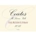 Coates Wines The Reserve Syrah McLaren Vale Langhorne Creek 2012 Front Label