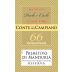 Contri Spumanti S.P.A. Primitivo di Manduria Sessantasei 66 Riserva 2011 Front Label
