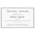 School House Pinot Noir 1999 Front Label