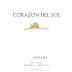 Corazon del Sol Soleado 2012 Front Label