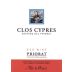 Costers del Priorat Clos Cypres 2004 Front Label