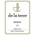 De La Terre Winery Barbera 2014 Front Label