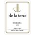 De La Terre Winery Barbera 2013 Front Label