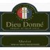 Dieu Donne Vineyards Merlot 2011 Front Label