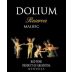 Dolium Winery Reserva Malbec 2012 Front Label