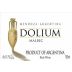 Dolium Winery Malbec 2013 Front Label