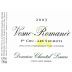 Dom. Chantal Lescure Vosne-Romanee Les Suchots Premier Cru 2003 Front Label