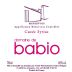 Domaine de Babio Minervois Cuvee Syrius 2013 Front Label