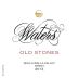 Waters Old Stones Syrah 2012 Front Label