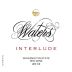 Waters Interlude Red 2012 Front Label