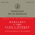 Domaine de Suremain Mercurey Clos l'Eveque Premier Cru 2012 Front Label