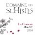 Domaine des Schistes Maury La Ceriseraie 2010 Front Label