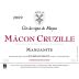 Domaine des Vignes du Maynes Macon Cruzille Manganite 2009 Front Label