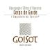 Domaine Goisot Bourgogne Cotes d'Auxerre Corps de Garde Blanc 2012 Front Label