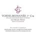 Jean-Jacques Confuron Vosne-Romanee Les Beaux Monts Premier cru 2014 Front Label