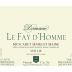 Domaine Le Fay D'Homme Muscadet Sevre et Maine Sur Lie 2012 Front Label