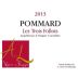 Domaine Lejeune Aubert Lefas Pommard Les Trois Follots 2013 Front Label