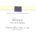 Domaine Masse Givry Clos de la Brulee Blanc 2010 Front Label