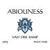 Abiouness Wines Van Der Kamp Pinot Noir 2013 Front Label