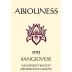 Abiouness Wines Eaglepoint Ranch Sangiovese 2013 Front Label