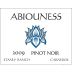 Abiouness Wines Stanly Ranch Pinot Noir 2009 Front Label