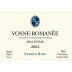 Patrice Rion Vosne-Romanee 2002 Front Label