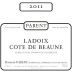 Domaine Parent-Bourgogne Ladoix 2011 Front Label