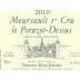 Domaine Remi Jobard Meursault Le Poruzot-Dessus Premier Cru 2010 Front Label