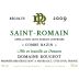 Domaine Rougeot-Dupin Saint-Romain Combe Bazin 2009 Front Label