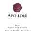 Apolloni Vineyards L Cuvee Pinot Noir 2014 Front Label
