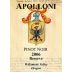 Apolloni Vineyards Estate Reserve Pinot Noir 2006 Front Label