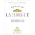 Ducourt Chateau La Hargue Blanc 2009 Front Label